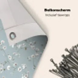 Klassiek - Bloemen - Blauw Balkonbeschermer Duitsland klein 596 -closeup_NL