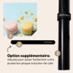 Macarons - Kleurrijk - Pastel Inductie beschermer vinyl 3mm middel -zzzzzzz-induclip_FR