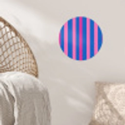 Modern - Optisch - Roze Wandcirkel behangsticker klein 186 -sfeer4