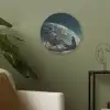 Astronaut - Kat - Glas - Stoel Akoestische PET Vilt - Rond klein -sfeer2