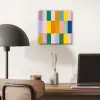 Stroken - Blauw - Patroon - Abstract aluminium wit klein -sfeer5