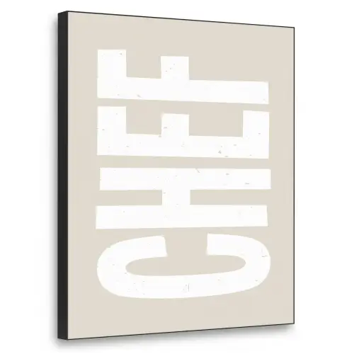 Wit - Chef - Decoratie - Japandi Textielframe zwart klein -3d