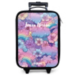 Illustratie van wolken, regenbogen en bloemen Kinderkoffer - Zwart klein -zzz_website3d