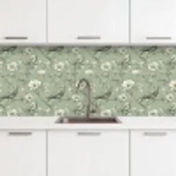 Klassiek - Botanisch - Groen keuken achterwand 2 middel 871 -3d