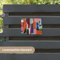 Vormen - Ritmisch - Kleuren - Abstract tuinposter los doek klein -sfeer3