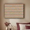 Retro - Disco - Golven - Kleur Textielframe zwart klein 947 -sfeer1