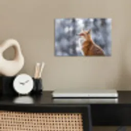 Vos - Sneeuwval - Portret - Winter - Sfeervol poster papier klein -sfeer1