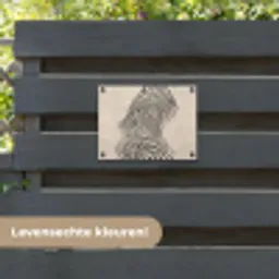 Lijnen - Abstract - Golvend - Zwart tuinposter los doek klein -sfeer3