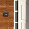 Effen blauw - Traditioneel Naambord Rechthoek middel -sfeer3-rechthoek-S