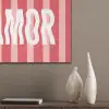 Amor - Strepen - Rood - Roze PET vilt klein -sfeer6_closeup