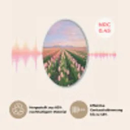 Tulpen - Landschap - Roze Akoestische PET Vilt - Rond klein -USP_DE