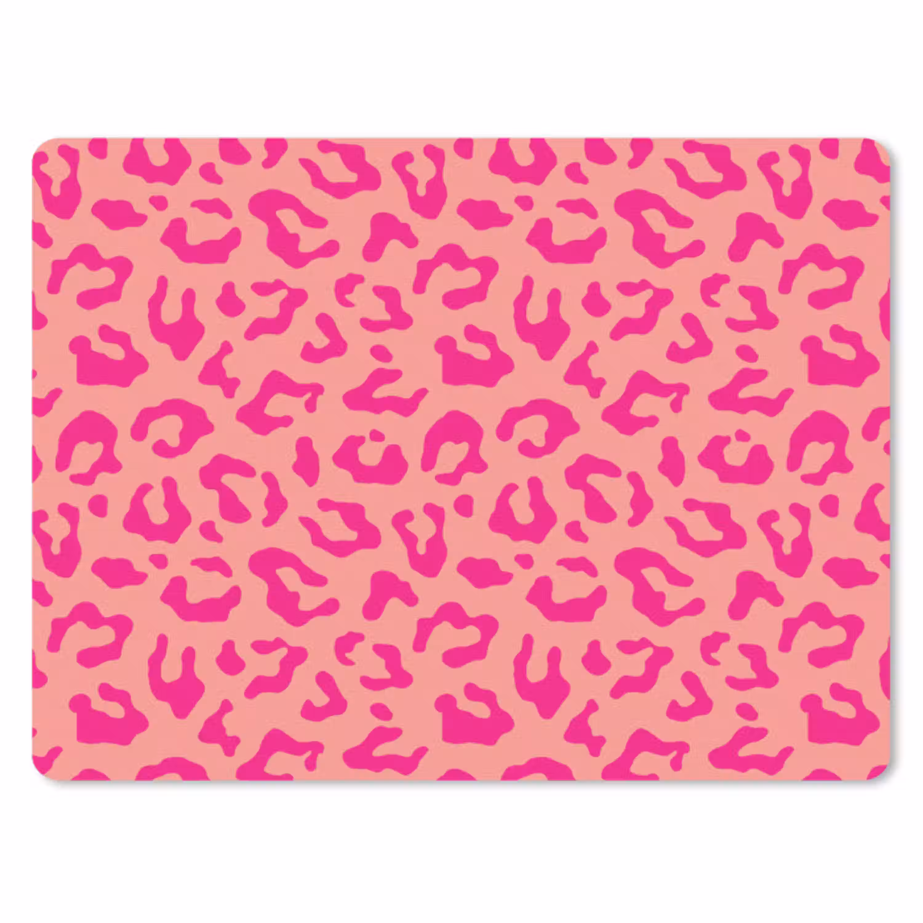 Panterprint - Roze - Dierenprint - Minimalistisch muismat rubber klein -3d