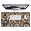 Waaiervorm - Beige - Vezel textuur Muismat XXL klein 681 -3d