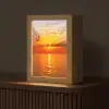 Zonsondergang - Zee - Lucht - Oranje - Horizon - Water Light Box met kabel (Tafellamp) klein -z3d_website