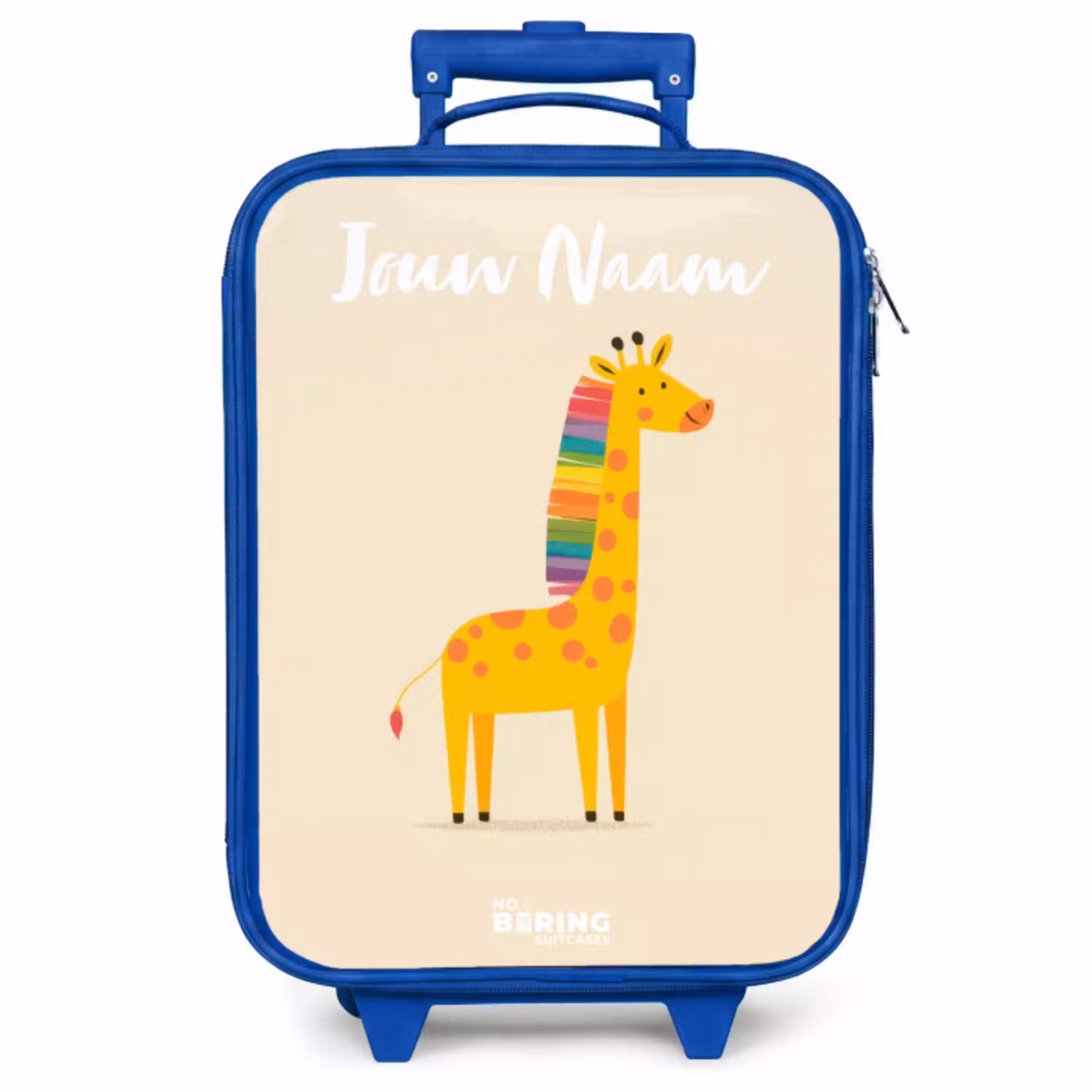 Giraffe - Dier - Kleurrijk Kinderkoffer - Blauw klein -zzz_website3d