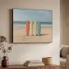 Strand - Surfbord - Pastel Textielframe - compleet frame klein -sfeer3