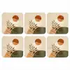Takken - Vormen - Abstract onderzetter kurk middel -3d
