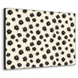 Madeliefjes - Grafisch - Zwart - Beige Textielframe zwart klein 947 -3d