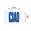 Ciao - Blauw - Stippen Placemat vinyl groot -specs