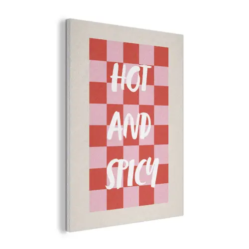 Hot - Spicy - Geruit - Rood PET vilt klein -3d