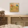Wereldkaart - Zand - Kleurrijk - Zomer plexiglas 5mm klein -sfeer4