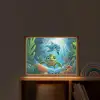 Schildpad - Dolfijn - Oceaan Light Box met batterij (Wandlamp kind) middel -sfeer1_kind