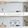 Palmbomen - Jungle - Abstract - Blauw keuken achterwand spatscherm klein 900 -voor_na_NL
