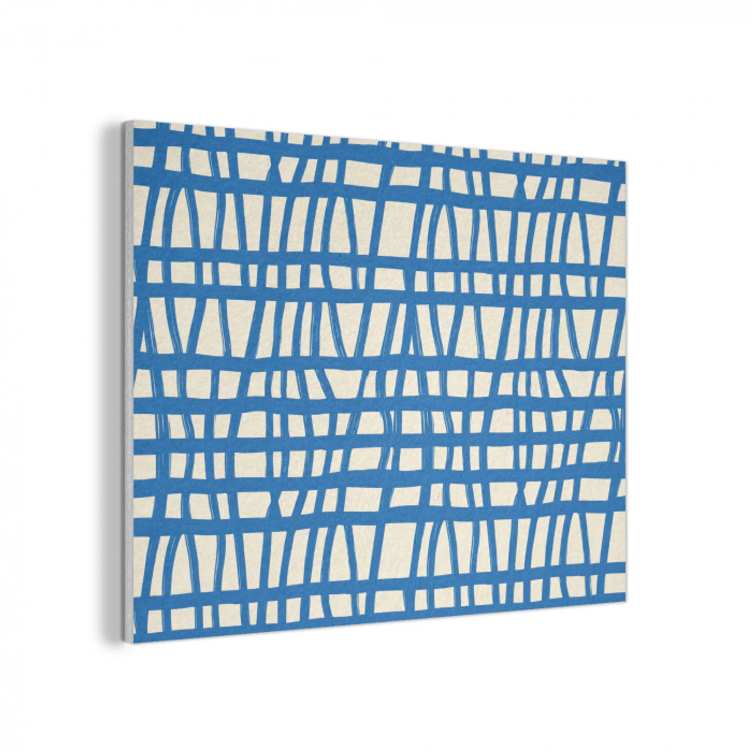 Ruitpatroon - Blauw - Crème PET vilt klein 837 -3d