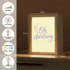 Oh darling - Geel - Hart Light Box met kabel (Tafellamp) klein -USP_NL