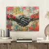 Graffiti - Rozen - Handen - Street art - Banksy PET vilt klein -sfeer1