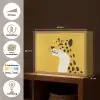 Cheetah - Illustratie - Geel Light Box met batterij (Wandlamp) middel -USP_websiteoverzichtNL