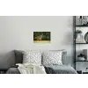 Hert - Gewei - Gras - Natuur - Dieren - Groen Muursticker klein -slaapkamer