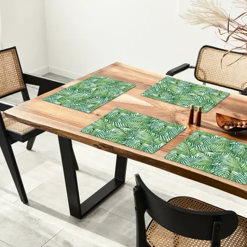 Palmboom - Bladeren - Groen Placemat vinyl groot 368 -zzsfeer4_Kitchenyeah-website