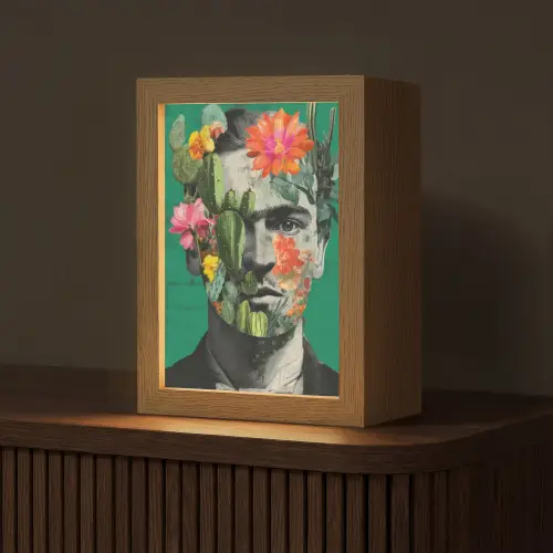 Man - Planten - Groen Light Box met kabel (Tafellamp) klein -z3d_website