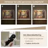 Eenhoorn - Bos - Kleurrijk - Bloemen - Meiden Light Box met batterij (Wandlamp kind) middel -USP_dimbaarNL