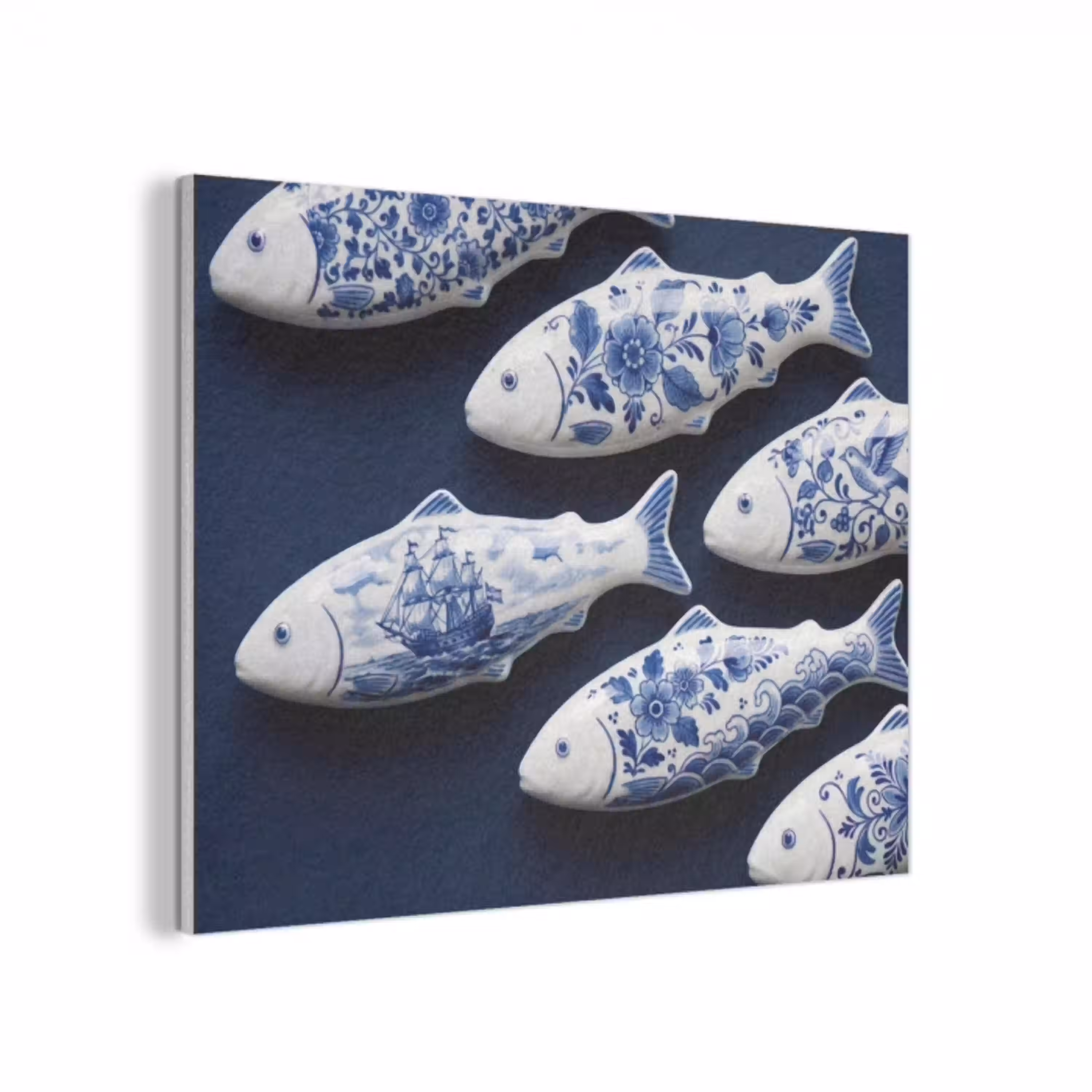 Vissen - Delfts - Blauw - Keramiek PET vilt klein -3d