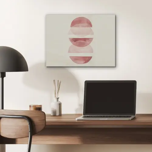 Minimalistisch - Cirkels - Roze PET vilt klein -sfeer5