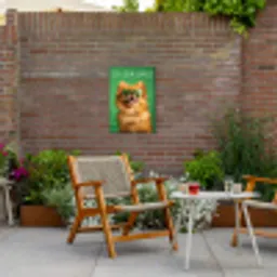 Hond - Zonnebril - Valentijn - Love Tuinposter op houten frame 2 cm dik klein -sfeer3