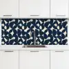 Modern - Geometrisch - Blauw keuken achterwand 2 middel 871 -3d