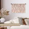 Lijnen - Abstract - Rood - Beige Wandkleed katoen klein 269 -sfeer1
