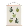 Appels - Groen - Illustratie - Bladeren textielposter latten blank klein -3d
