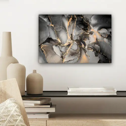 Grijs - Luxe  - Goud - Marmer canvas 2cm klein -sfeer6