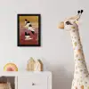 Vogels - Snavel - Abstract fotolijst zwart zonder passe partout klein -usfeer4_kinderkamer