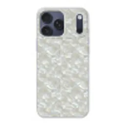 Parelmoerglans - Wit - Schelp Telefoonhoesje iPhone 17 Pro Max klein 879 -3d