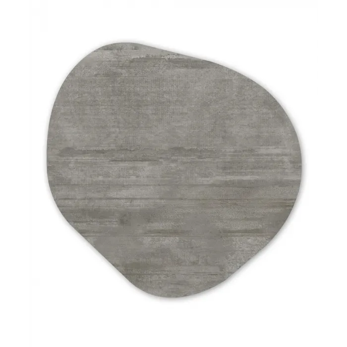 Patroon - Beton - Grijs Wandcirkel Organisch Forex 3mm klein 629 -3d