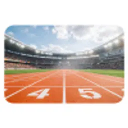 Sintelbaan - Stadion - Sport -Oranje Badmat klein -3d