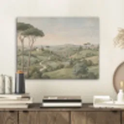 Landschap - Heuvels - Zandpad - Groen PET vilt klein -sfeer1
