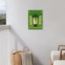 Grafisch - Art - Cocktail - Groen tuinposter los doek klein -sfeer8
