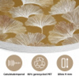 Ginkgo - Bladeren - Goud Akoestische PET Vilt - Rond klein 838 -closeup_NL