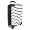 Zwarte cirkelvormige ringen over een witte achtergrond NBS - Handbagage koffer - Volwassenen Unisex middel -productfoto_3d